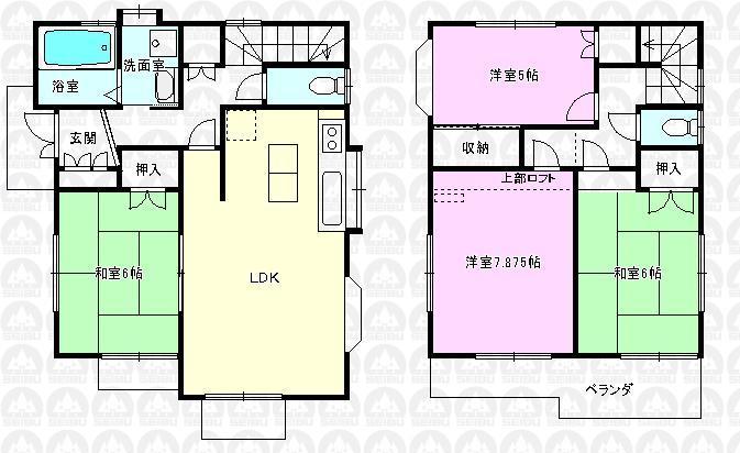 Floor plan. 20.8 million yen, 4LDK, Land area 109.51 sq m , Building area 89.84 sq m floor plan