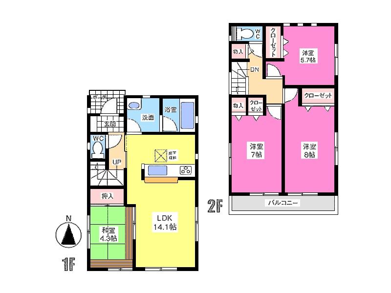 Floor plan. 31,800,000 yen, 4LDK, Land area 120.03 sq m , Building area 90.72 sq m floor plan