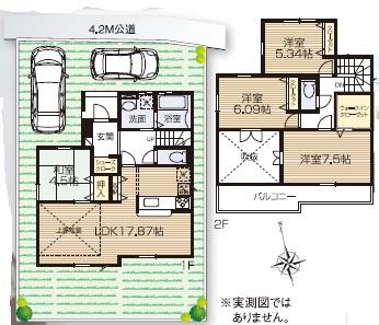 Floor plan. 38,500,000 yen, 4LDK, Land area 132.24 sq m , Building area 101.64 sq m 4LDK