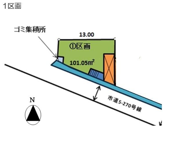 Compartment figure. Land price 18,800,000 yen, Land area 101.05 sq m