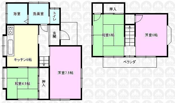 Floor plan. 19,800,000 yen, 4DK, Land area 100.64 sq m , Building area 70.64 sq m floor plan
