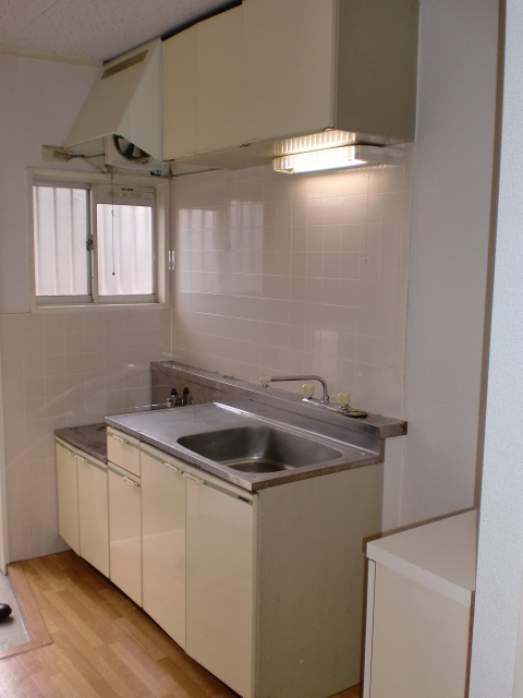 Kitchen. Bright kitchen with a window