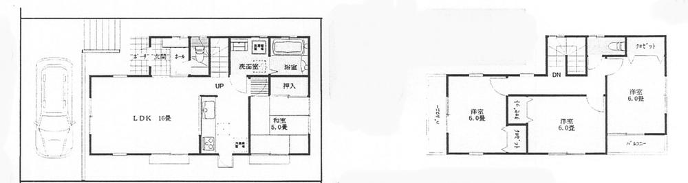 Floor plan. (A Building), Price 33,800,000 yen, 4LDK, Land area 101.2 sq m , Building area 93.56 sq m