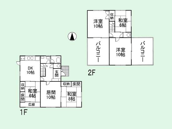 Floor plan. 38,800,000 yen, 6DK, Land area 296.49 sq m , Building area 138.82 sq m