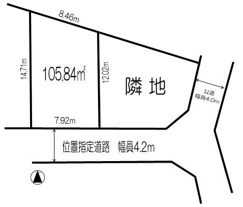 Compartment figure. Land price 10 million yen, Land area 105.84 sq m compartment view
