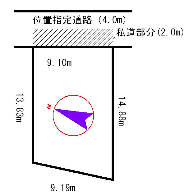 Compartment figure. Land price 24,800,000 yen, Land area 128.85 sq m