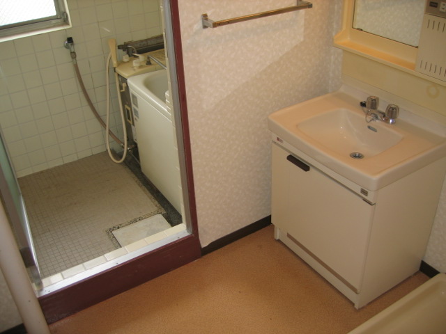 Washroom. Independent wash basin and bath