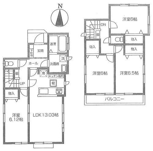 Floor plan. 27.5 million yen, 4LDK, Land area 101.74 sq m , Building area 92.79 sq m floor plan