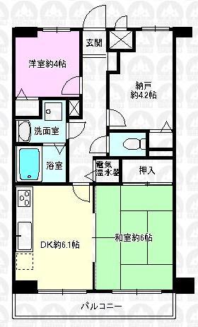 Floor plan. 3DK, Price 7.9 million yen, Footprint 50.4 sq m , Balcony area 6.72 sq m floor plan