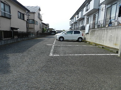 Parking lot. Parking 1 second free pavement