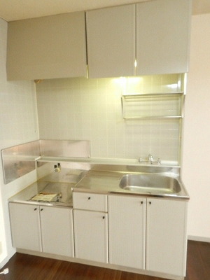 Kitchen. Gas stove 2 burners installed Allowed