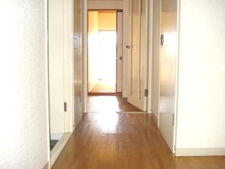 Balcony. View from the entrance. Corridor with a width.