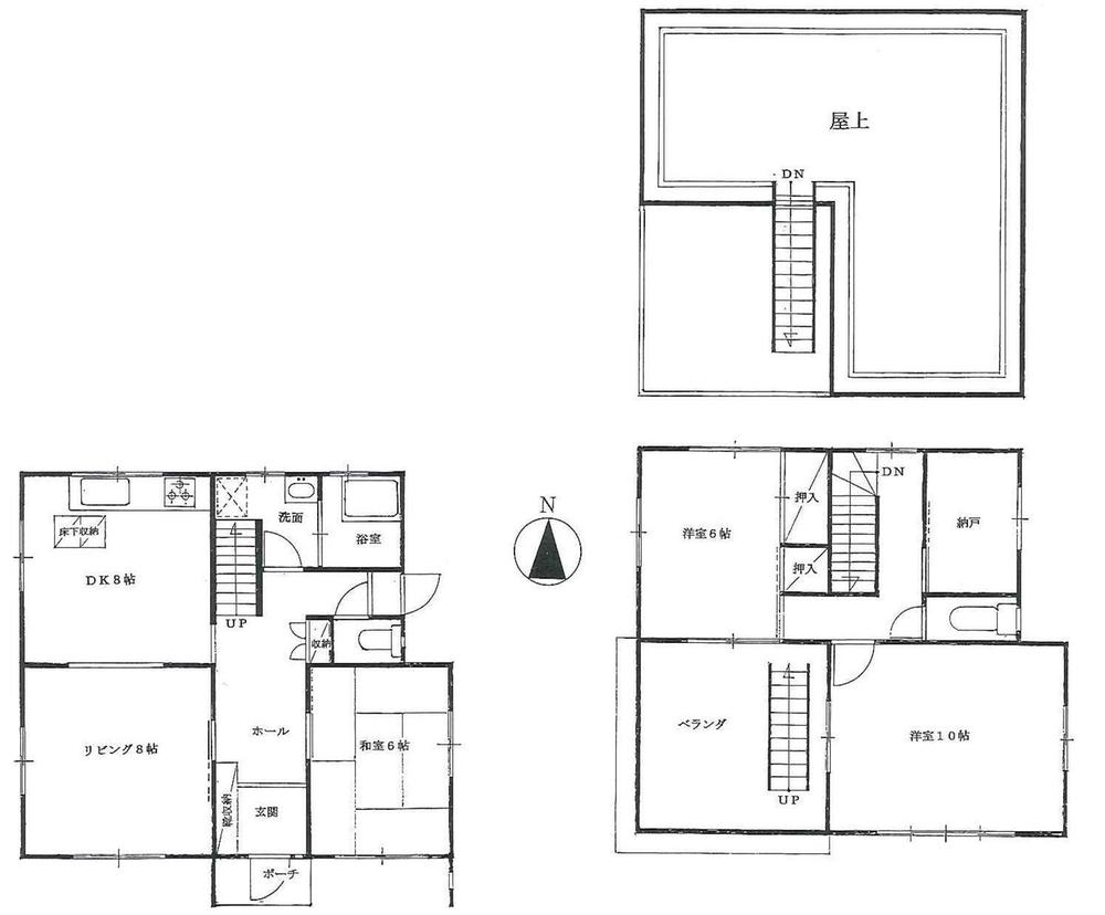 Floor plan. 37,800,000 yen, 4DK + S (storeroom), Land area 169.14 sq m , Building area 99.37 sq m floor plan