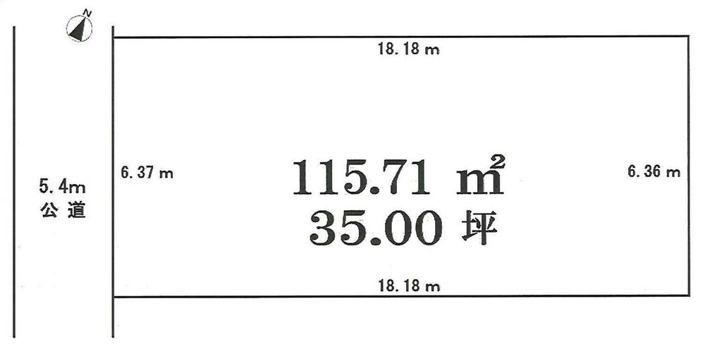 Compartment figure. Land price 29,800,000 yen, Land area 115.71 sq m compartment view