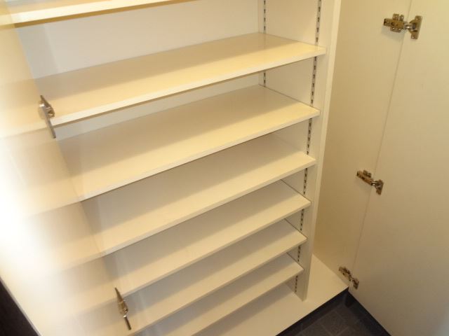 Entrance. Shoebox can be stored a lot