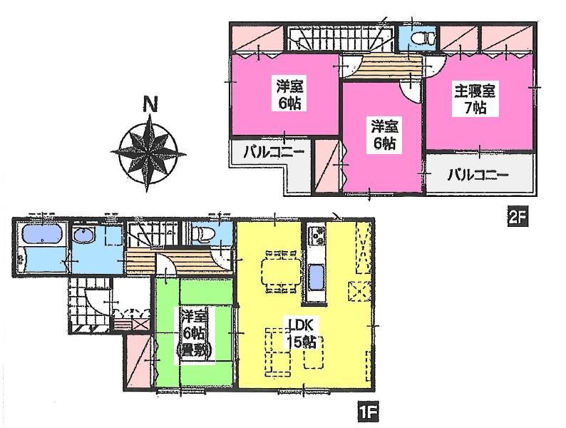 Floor plan. 26,400,000 yen, 4LDK, Land area 105.05 sq m , Building area 96.88 sq m floor plan