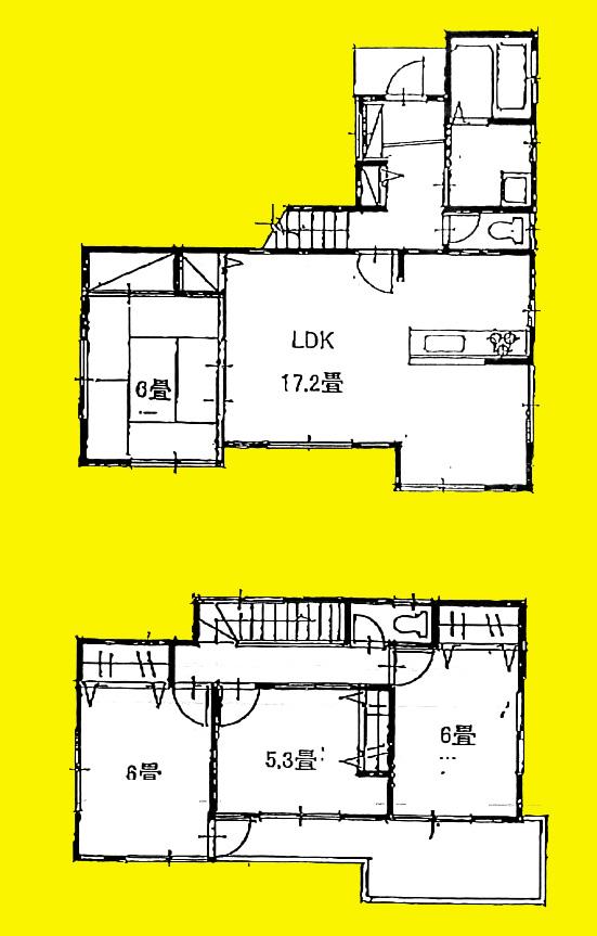 Building plan example (floor plan). Building plan example ( No. 1 place) Building Price      12.6 million yen, Building area  97.5  sq m