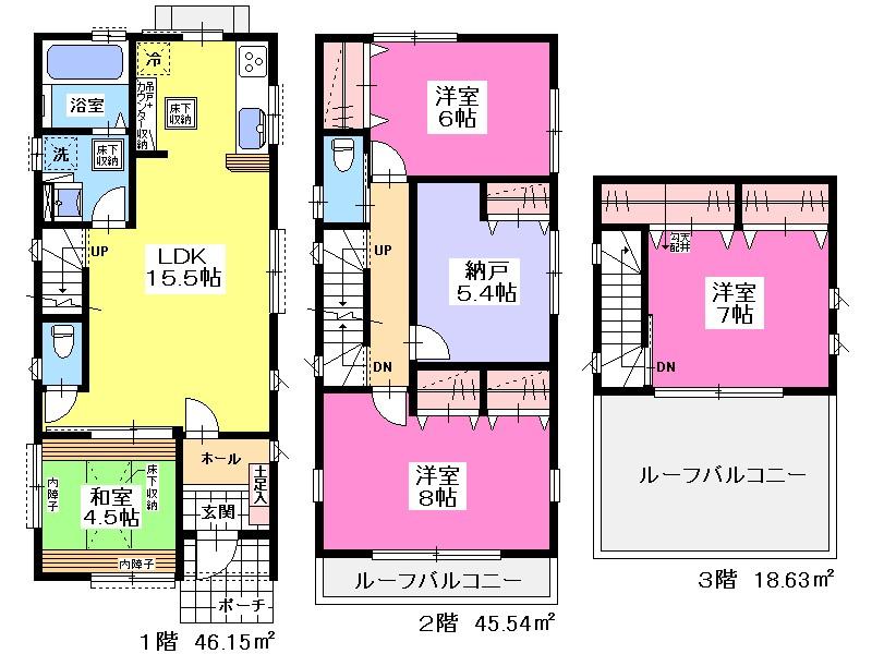 Floor plan. 30,800,000 yen, 4LDK + S (storeroom), Land area 103.54 sq m , Building area 103.54 sq m Mato