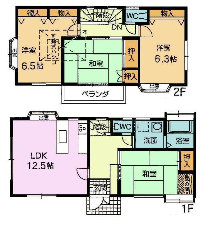 Floor plan. 12.8 million yen, 4LDK, Land area 142.79 sq m , Building area 95.22 sq m All rooms 6 quires more leeway there Mato