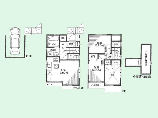 Floor plan. 17.8 million yen, 2LDK, Land area 63 sq m , Building area 58.08 sq m