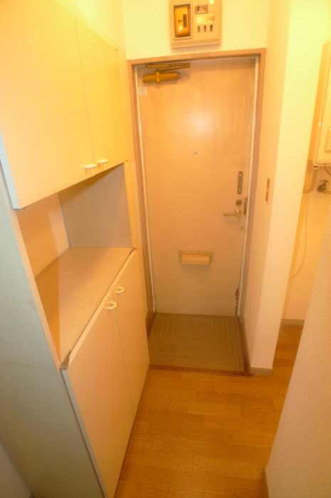Entrance. With shoe box