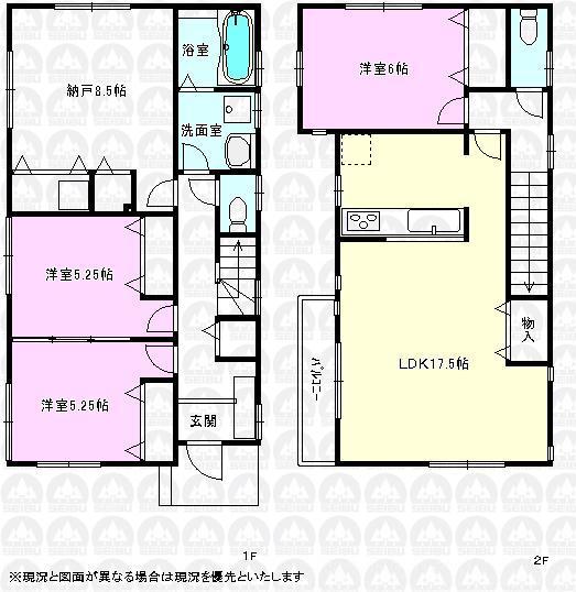 Floor plan. (Building 2), Price 31,800,000 yen, 3LDK+S, Land area 120 sq m , Building area 101.84 sq m