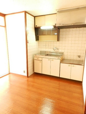 Kitchen. Gas stove 2 burners installed Allowed
