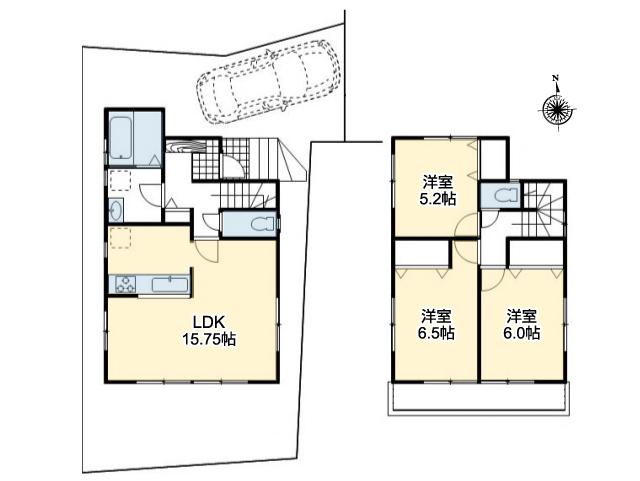 Floor plan. 27,800,000 yen, 3LDK, Land area 101.49 sq m , Building area 81.14 sq m floor plan