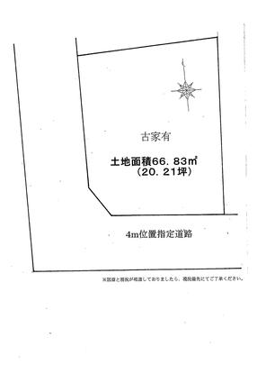 Compartment figure. Land price 9.9 million yen, Land area 66.83 sq m