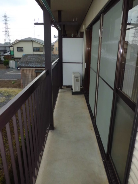 Balcony. South side of the porch is sunny.