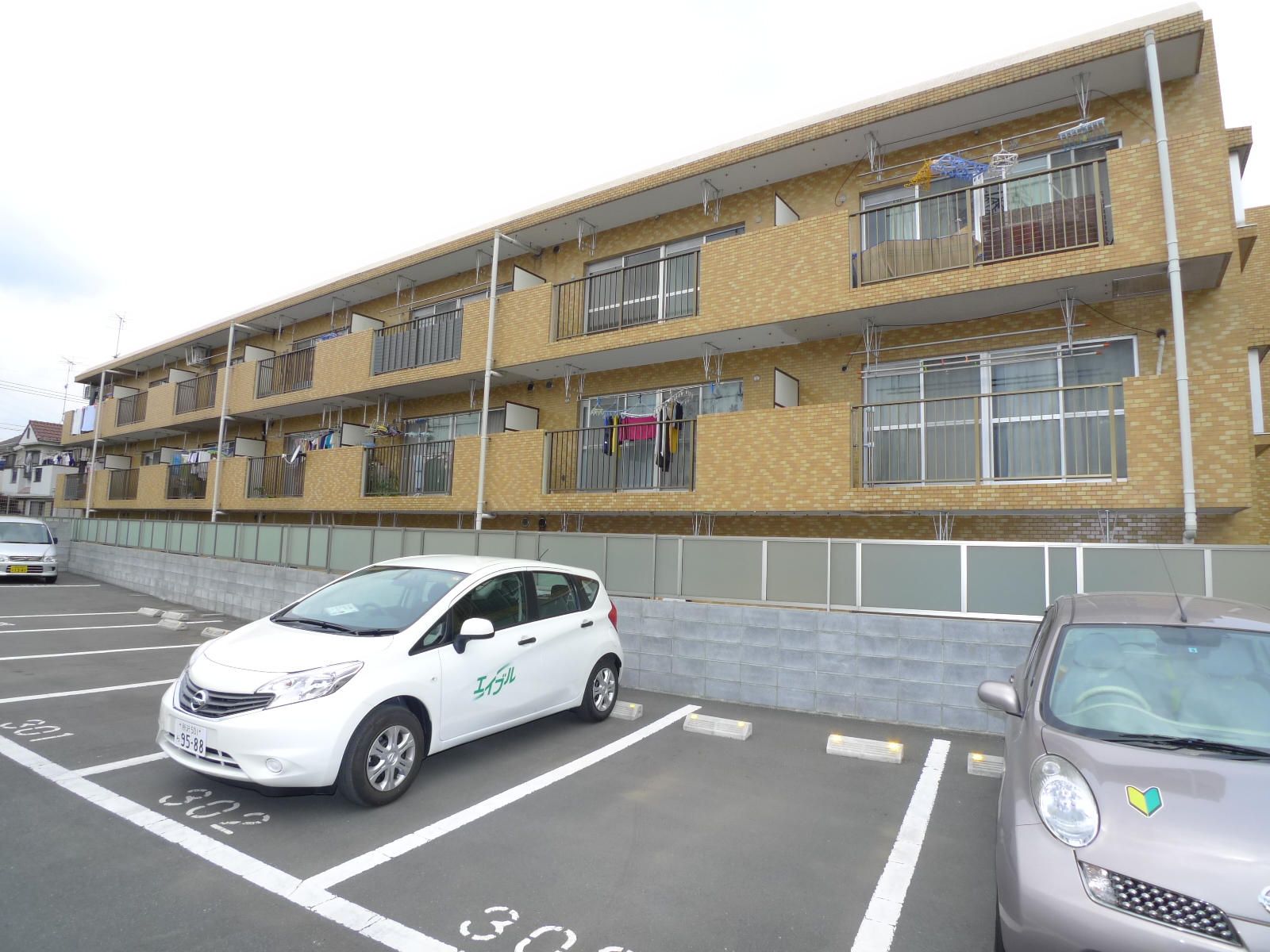 Building appearance. Building before is a parking lot