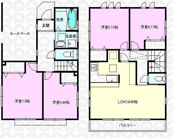 Floor plan. 24,800,000 yen, 4LDK, Land area 97.27 sq m , Building area 101.02 sq m floor plan