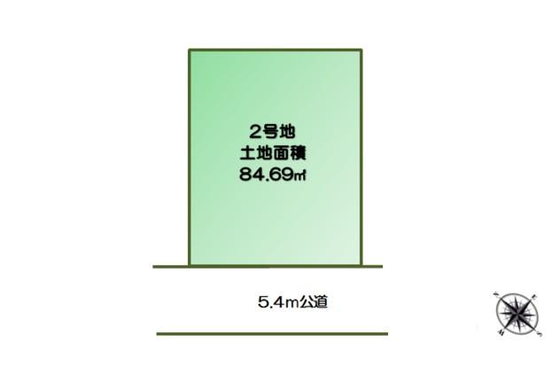 Compartment figure. Land price 28.8 million yen, Land area 84.69 sq m