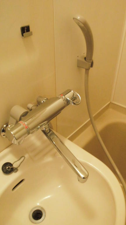 Bath. Easy-to-use thermostat faucet