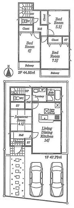 Floor plan. 25,800,000 yen, 4LDK, Land area 109.14 sq m , Building area 92.34 sq m floor plan