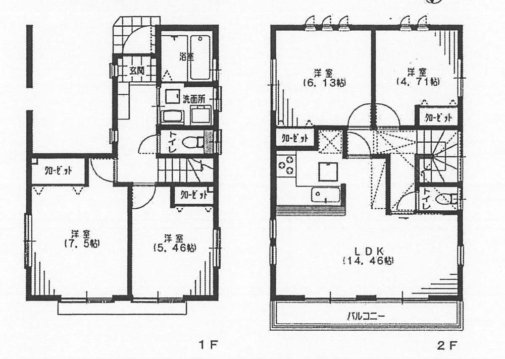 Floor plan. 24,800,000 yen, 4LDK, Land area 97.27 sq m , Building area 101.02 sq m floor plan
