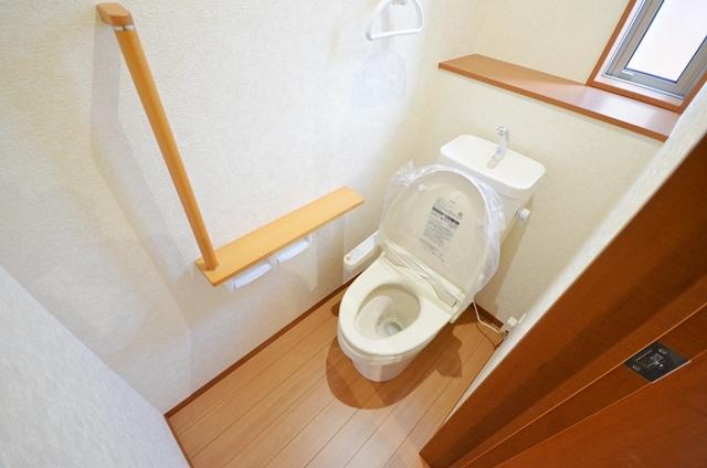 Toilet. Second floor toilet with warm water washing toilet seat