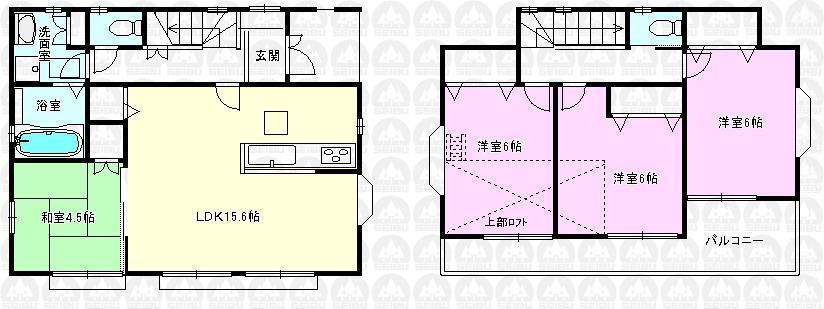 Floor plan. 34,800,000 yen, 4LDK, Land area 105.92 sq m , Building area 91.29 sq m floor plan