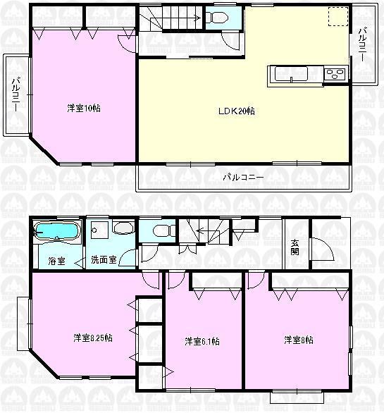 Floor plan. 35,800,000 yen, 4LDK, Land area 131 sq m , Building area 119.23 sq m floor plan