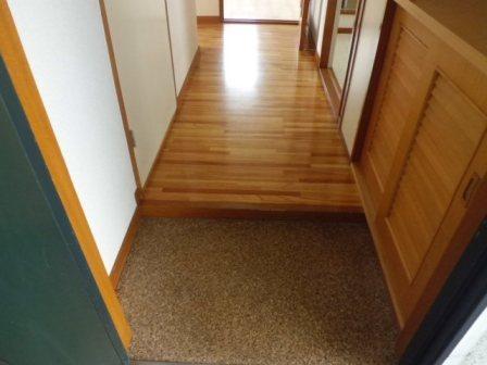 Entrance. Appearance from the front door of the corridor. Also protected privacy because there is a corridor.