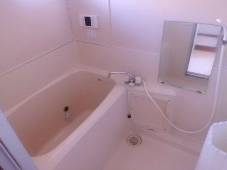 Bath. Bathroom with small window. The space to heal fatigue of the day