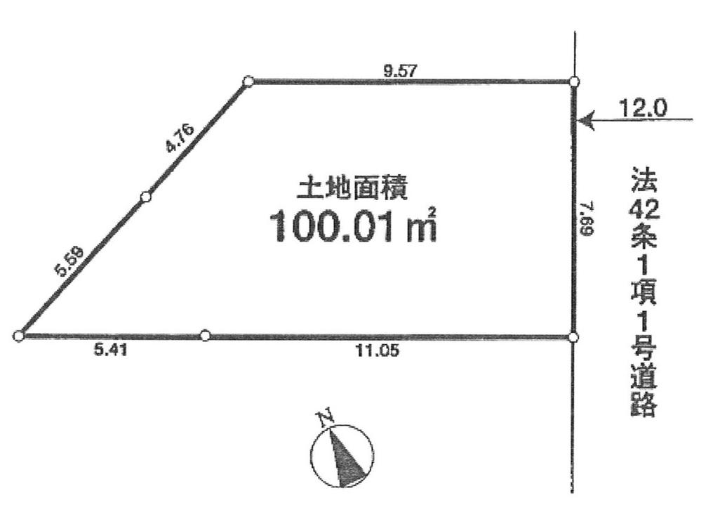 Compartment figure. Land price 23.8 million yen, Land area 100.01 sq m