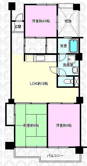 Floor plan. 3LDK + S (storeroom), Price 8.4 million yen, Occupied area 65.51 sq m , Balcony area 7.27 sq m floor plan