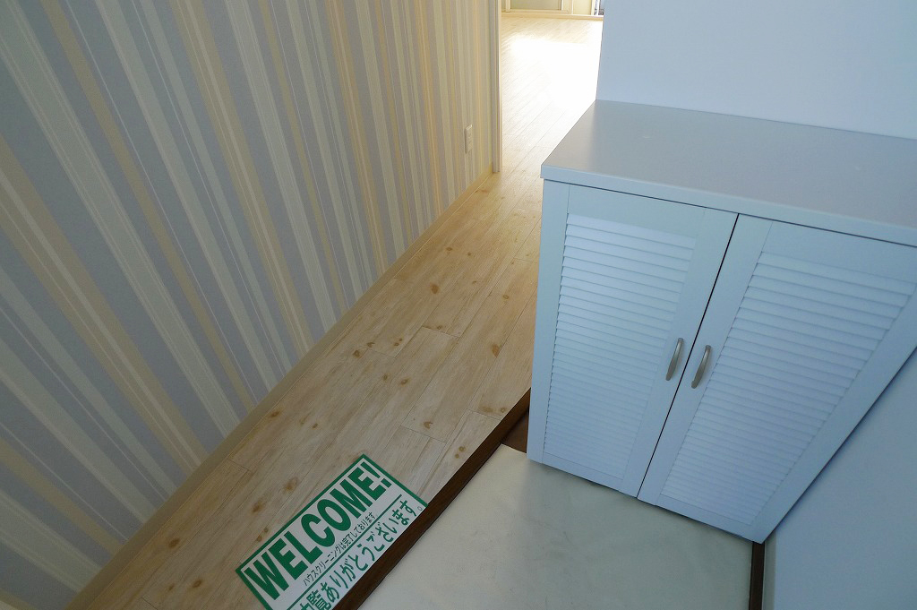 Entrance. It is a new shoe box