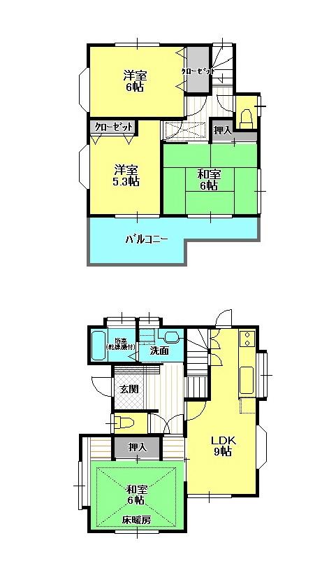 Floor plan. 16.8 million yen, 4LDK, Land area 100.4 sq m , Building area 80.19 sq m