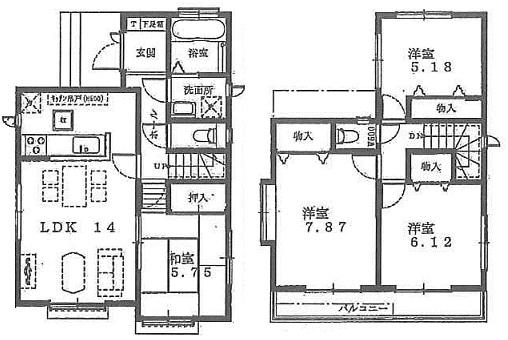 Floor plan. 34,900,000 yen, 4LDK, Land area 136.79 sq m , Building area 91.08 sq m floor plan