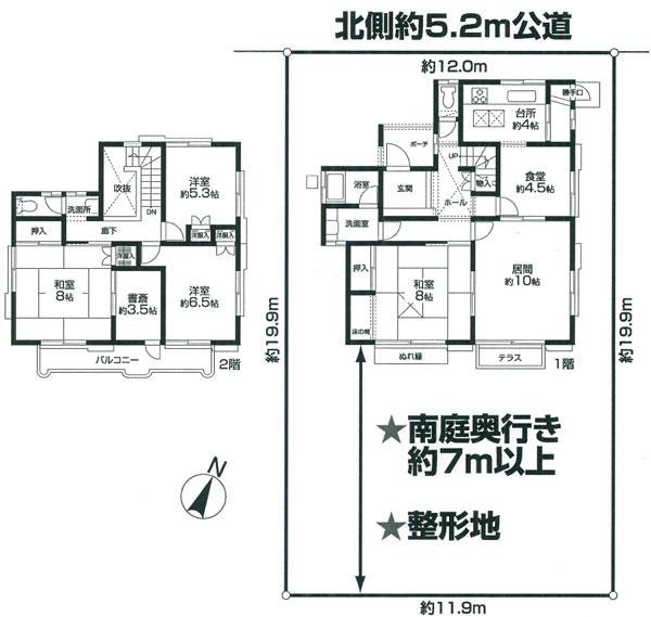 Floor plan. 31,800,000 yen, 4LDK, Land area 239.62 sq m , Building area 121.1 sq m