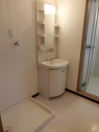 Washroom. Independently washstand waterproof bread with washing machine Storage