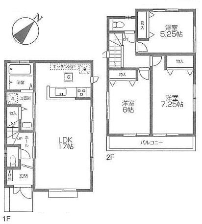 Floor plan. 36,800,000 yen, 3LDK, Land area 98.53 sq m , Building area 83.63 sq m floor plan