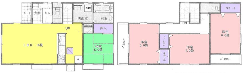 Floor plan. 33,800,000 yen, 4LDK, Land area 101.2 sq m , Building area 93.56 sq m floor plan